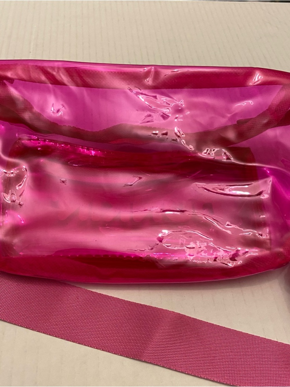 Dunkin Donuts Fanny Pack Bag HOT PINK Clear Collectible. - Picture 6 of 7
